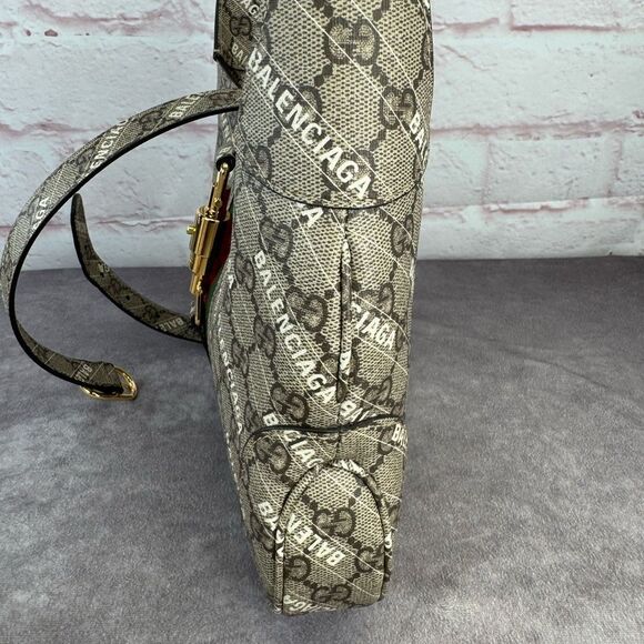 Gucci x Balenciaga Hacker Project Web Jackie 1961 GG Supreme Bag - Picture 4 of 12